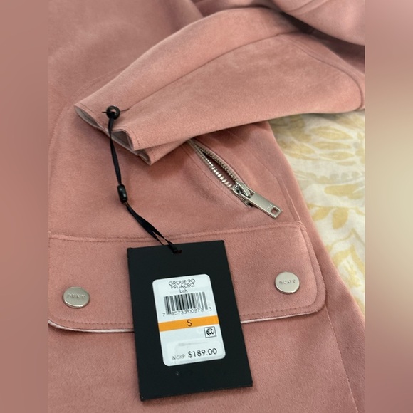 DKNY Faux Suede Blush Pink Jacket | Size S | NWT - Picture 8 of 12